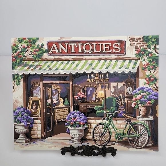 Antiques Shop Advanced Paint By Numbers 14 by 11 Finished Acrylic Painting Retro - Picture 5 of 17